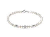 Bracciale Miluna Donna BRACC. PERLE BOULE E FANTASIA in Oro bianco Perla PBR3715